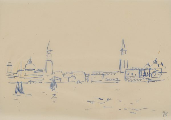 Aus der Sammlung „Venedig — Stadt auf dem Wasser": Minimalistische Stadtansicht von Venedig