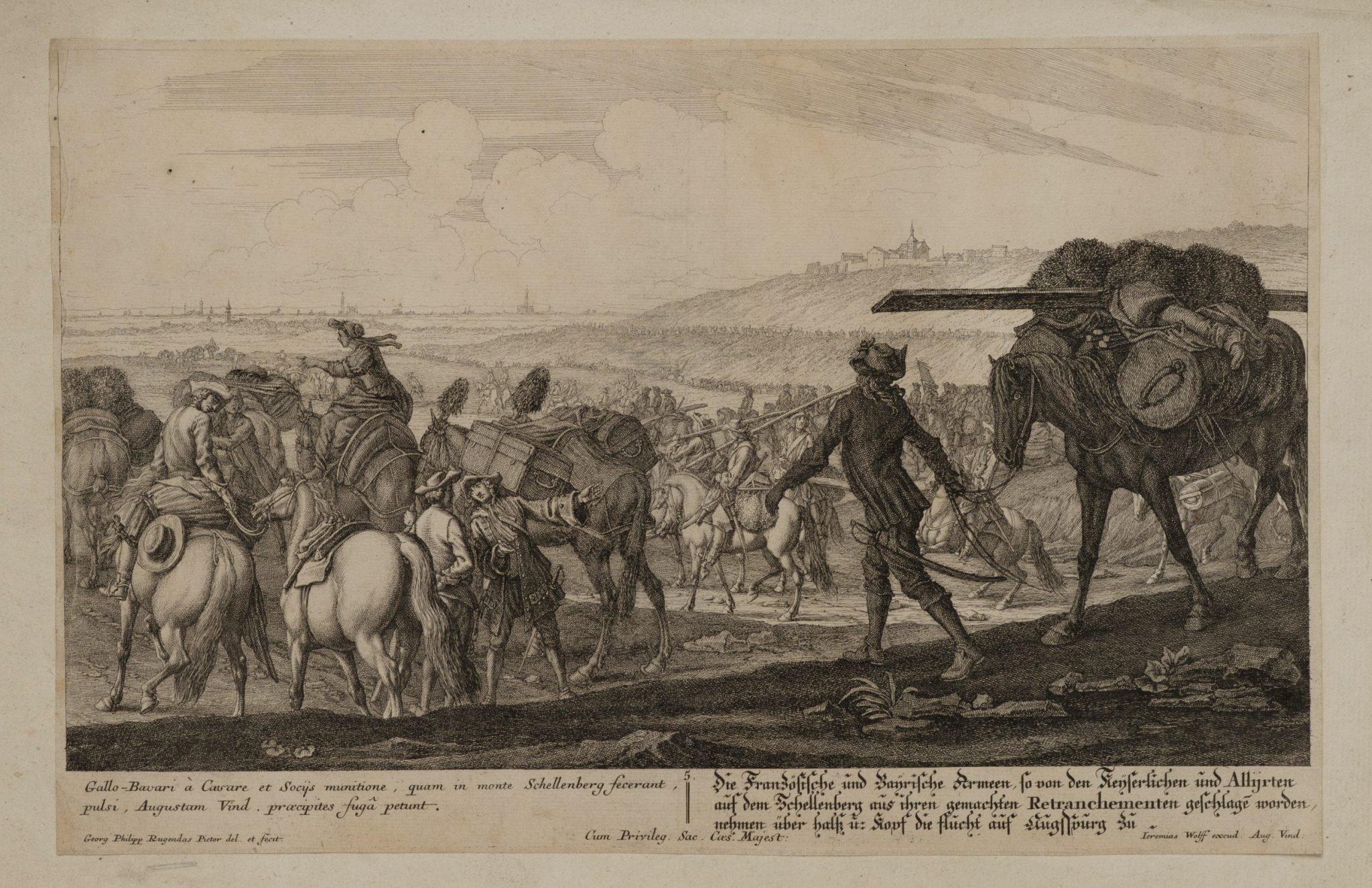 Szenen aus der Belagerung der Stadt Augsburg