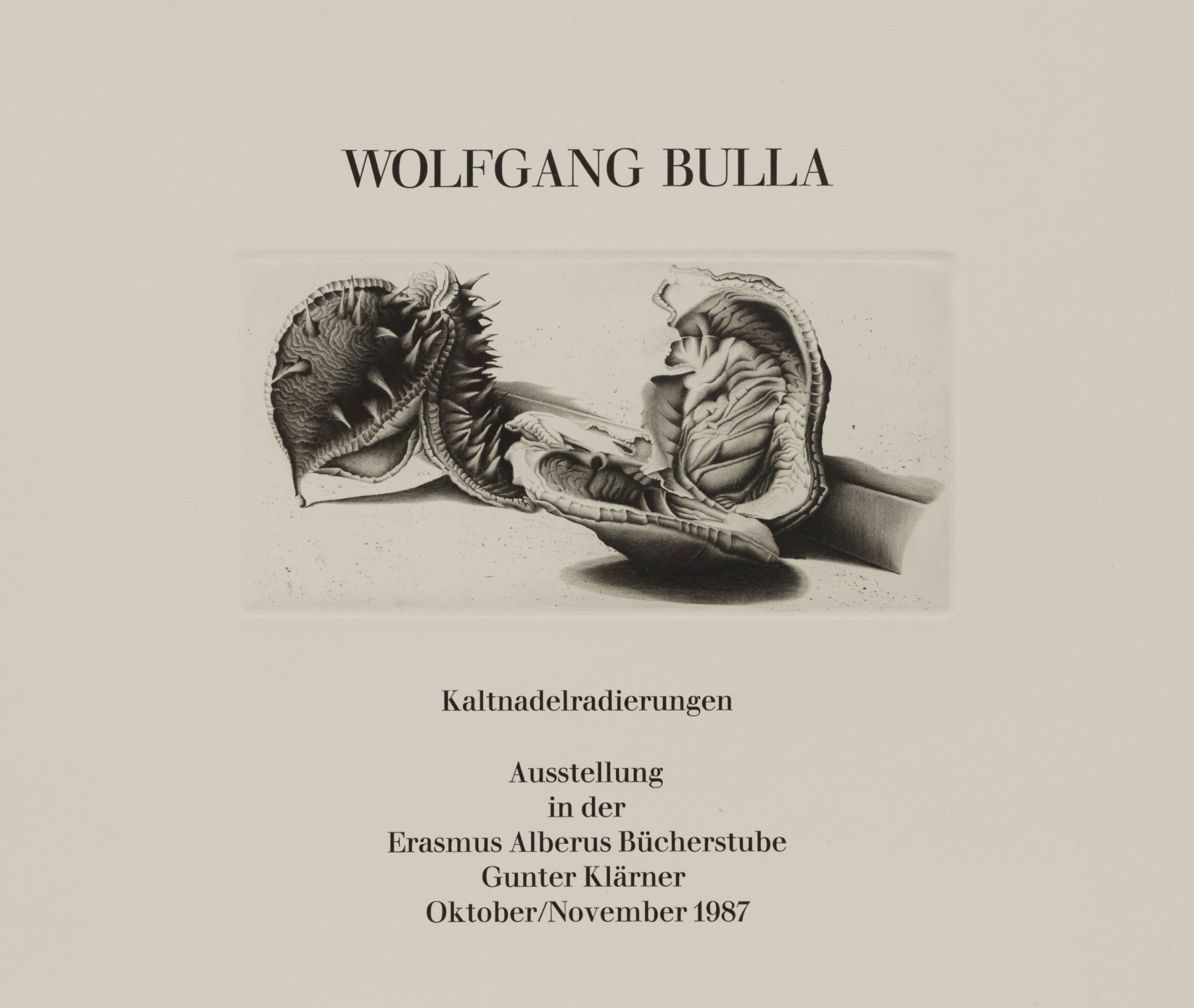 Plakat für W. Bullas Kunstausstellung