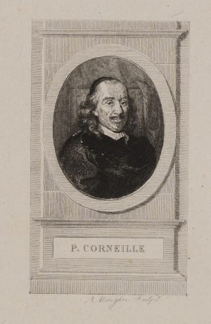 Porträt des Pierre Corneille auf Pilaster