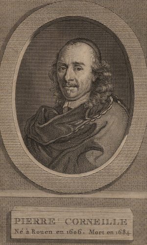 Pierre Corneille in ovalem Rahmen