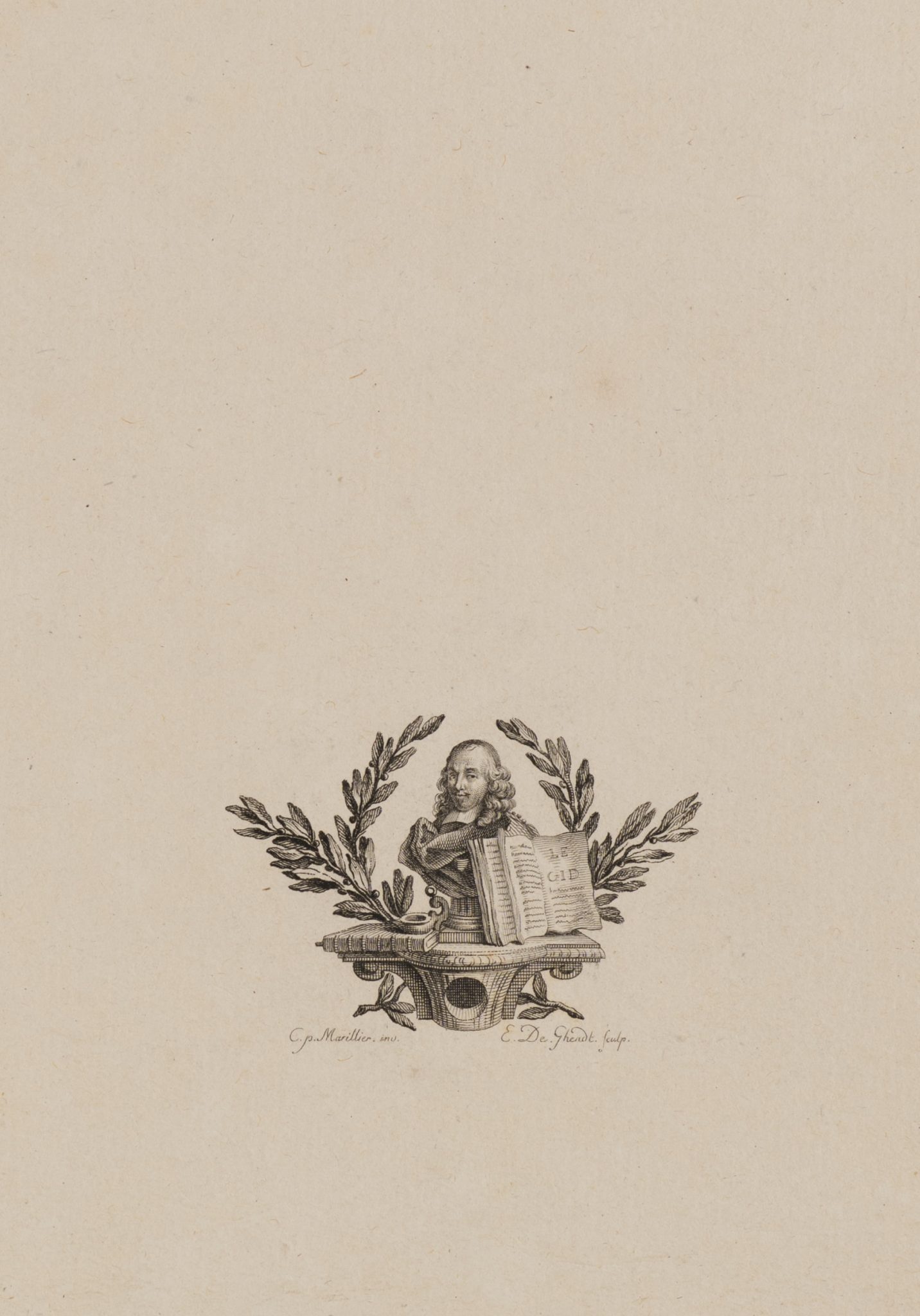 Pierre Corneille mit Lorbeer