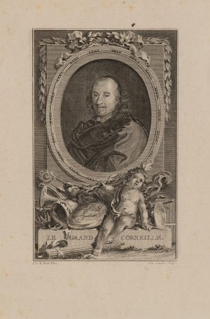 Porträt des Pierre Corneille mit Putto