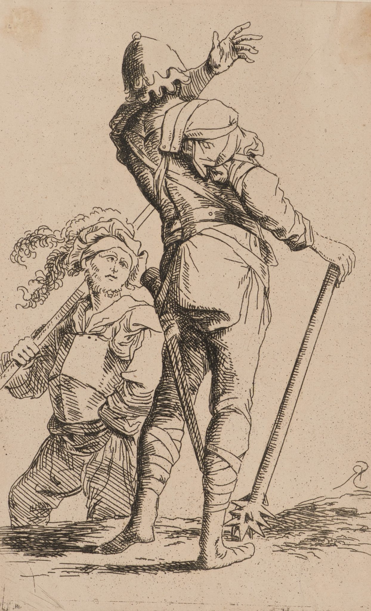 Krieger in dynamischer Pose