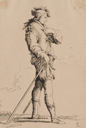 Mann mit Stab