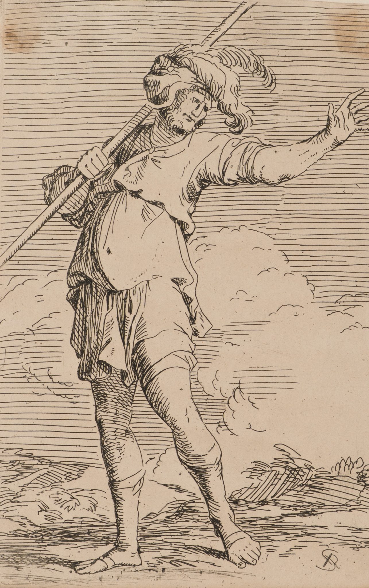 Figur mit Speer