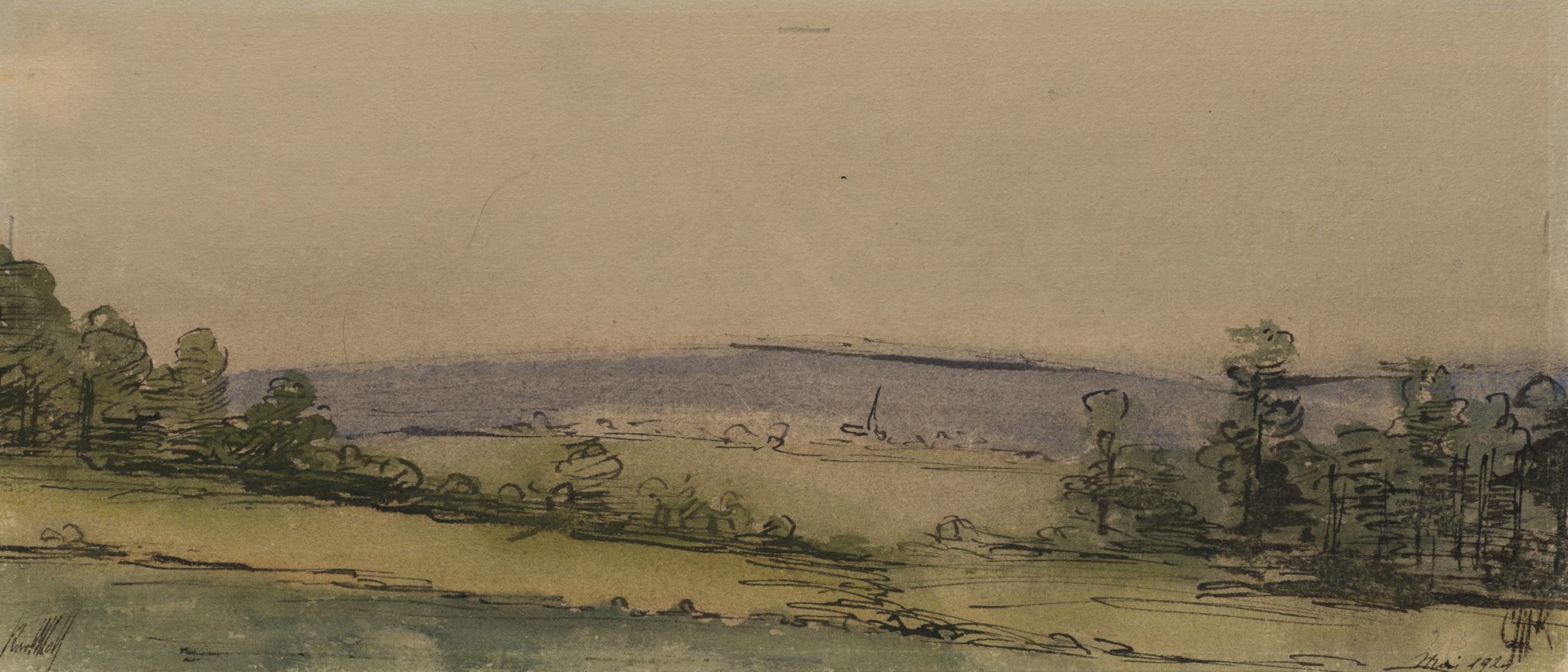 Landschaft mit Hügeln