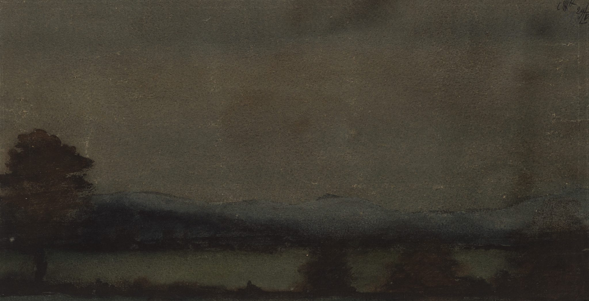 Dunkle Landschaft