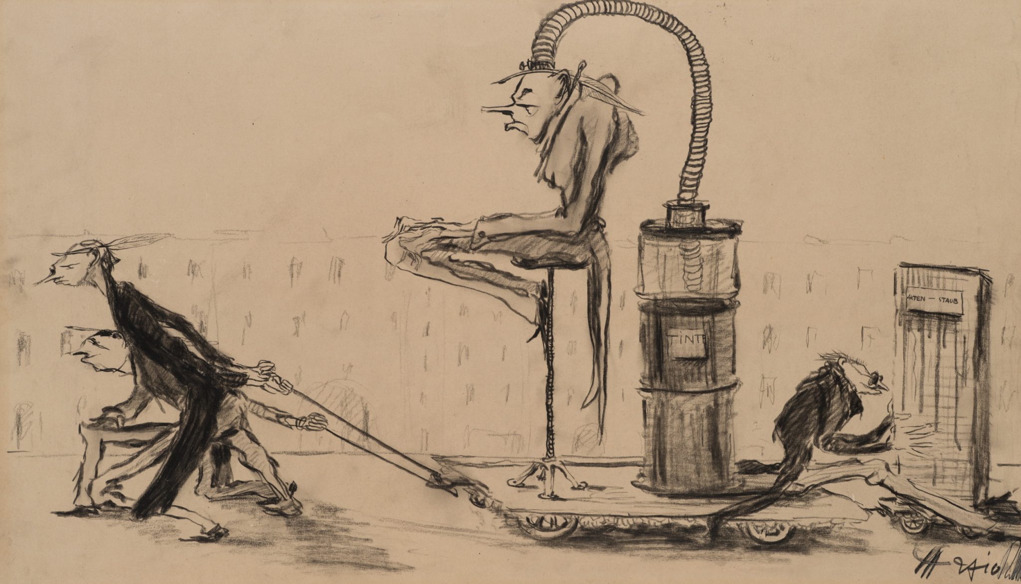 Satirische Maschinenszene