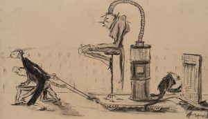 Satirische Maschinenszene