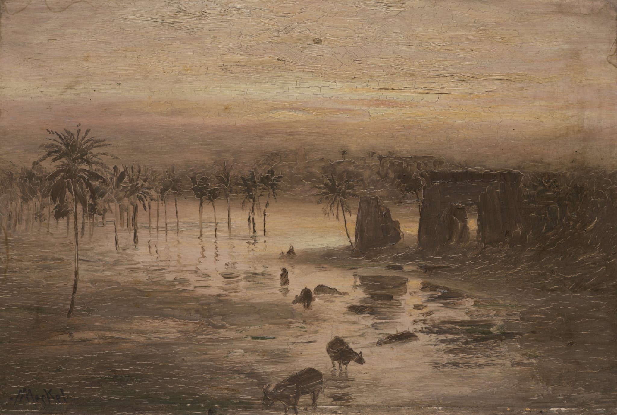 Abendliche Flusslandschaft