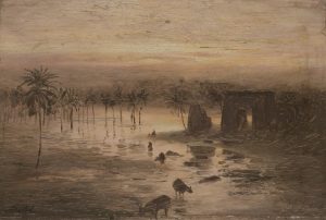 Abendliche Flusslandschaft