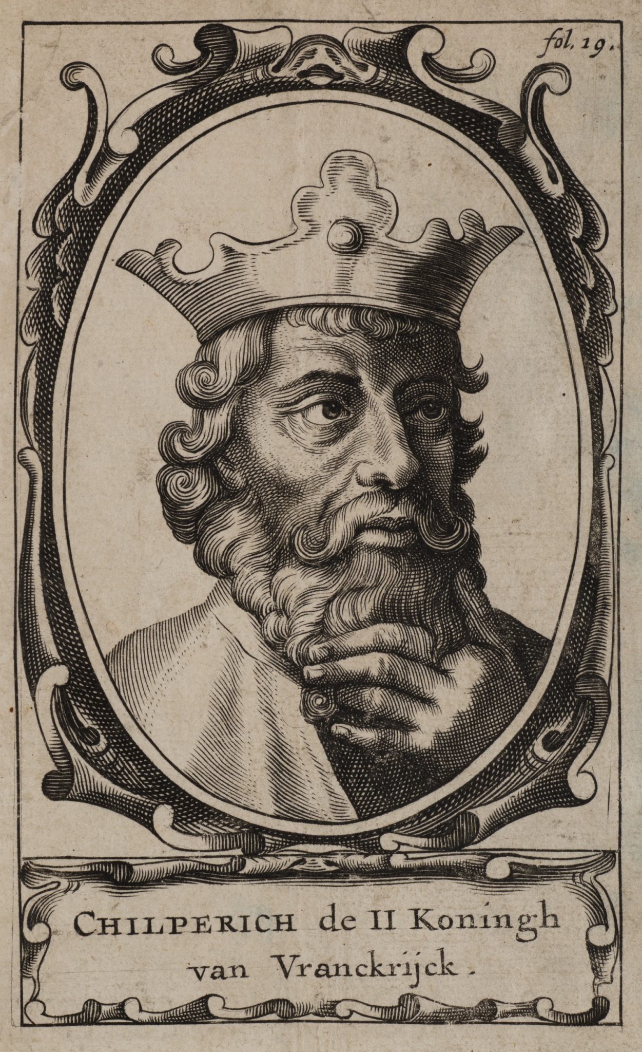 Porträt König Chilperich II. (um 670-721)