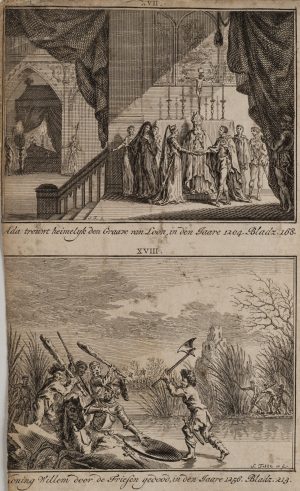 Historische Szenen. Überfall der Friesen