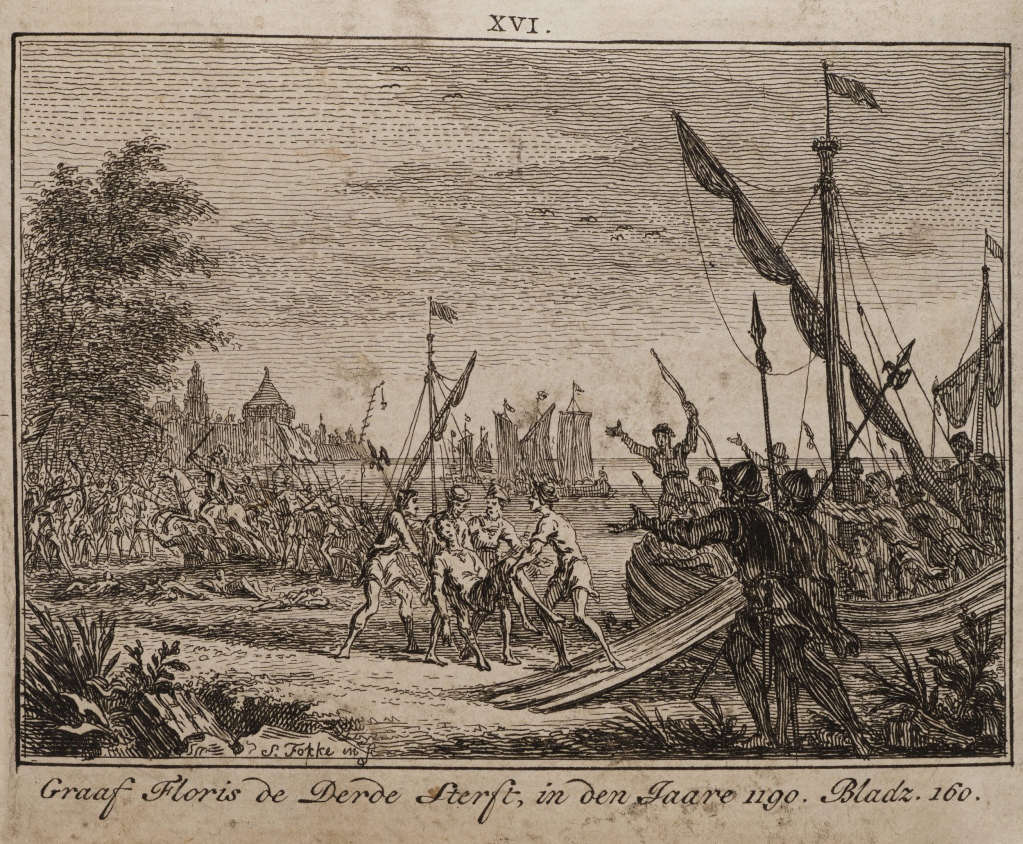 Historische Szene. Graf Floris