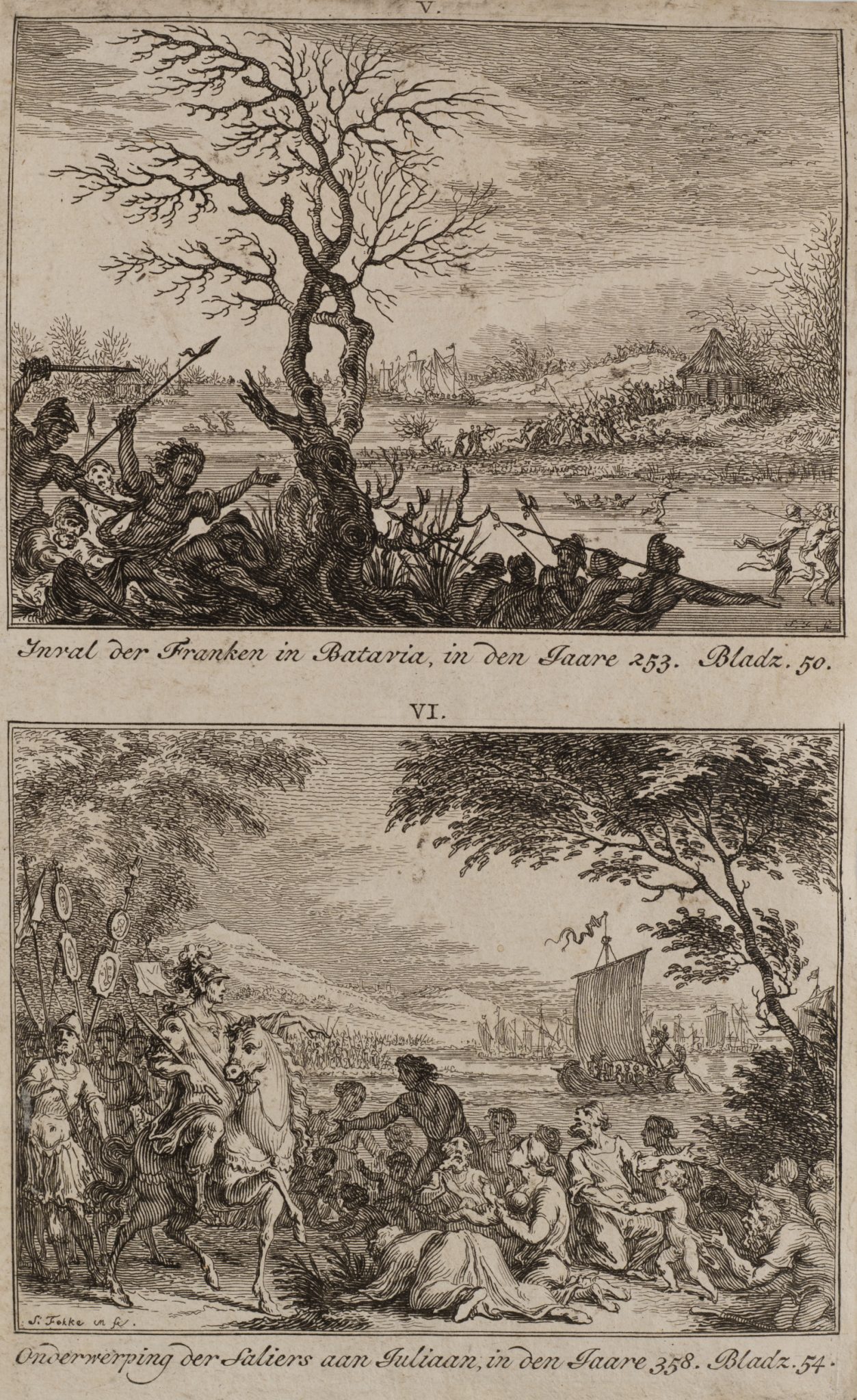 Historische Szenen. Franken in Batavia