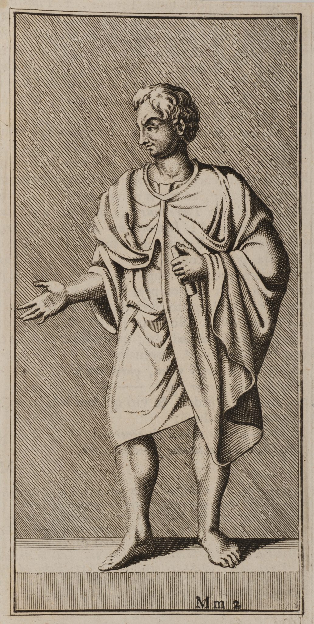 Antike Figur. Skulpturendarstellung