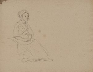 Sitzende Frau