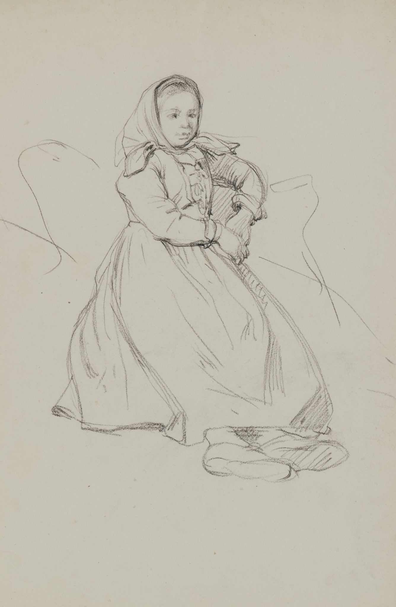 Sitzende Frau