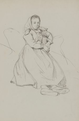Sitzende Frau