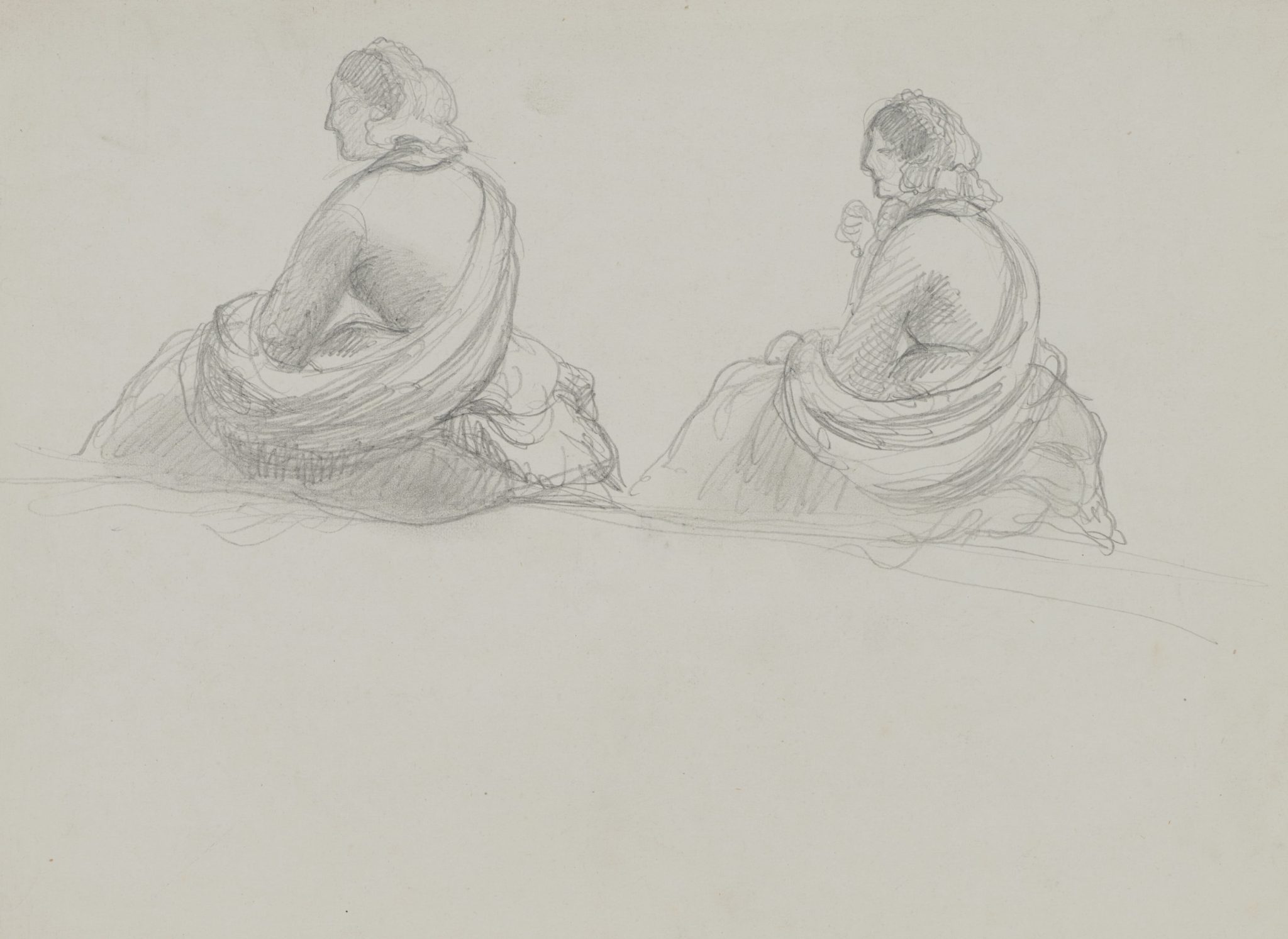 Sitzende Frau. Figurenstudie