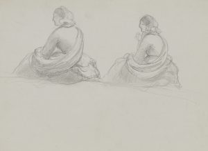 Sitzende Frau. Figurenstudie
