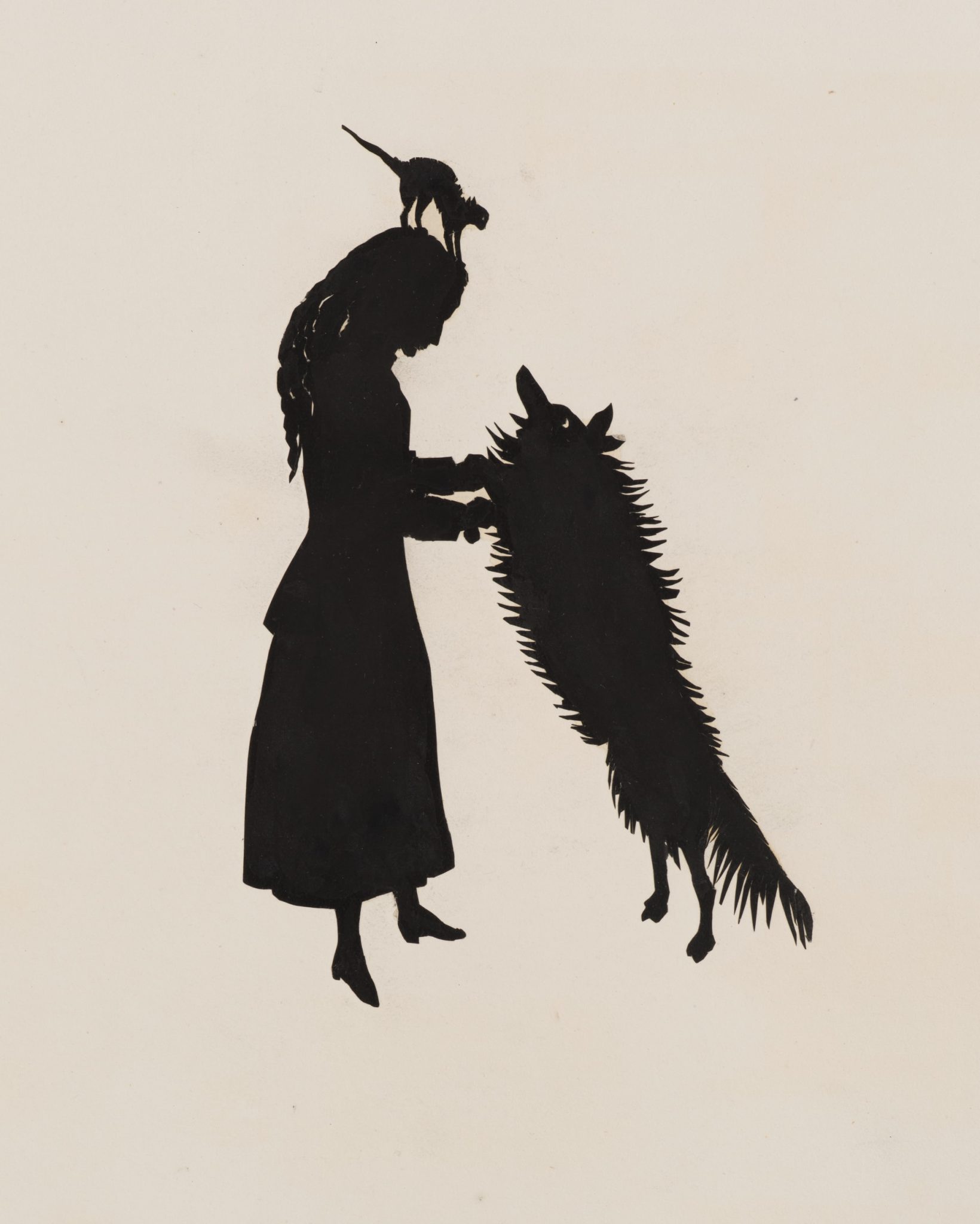 Mädchen mit Katze und Hund