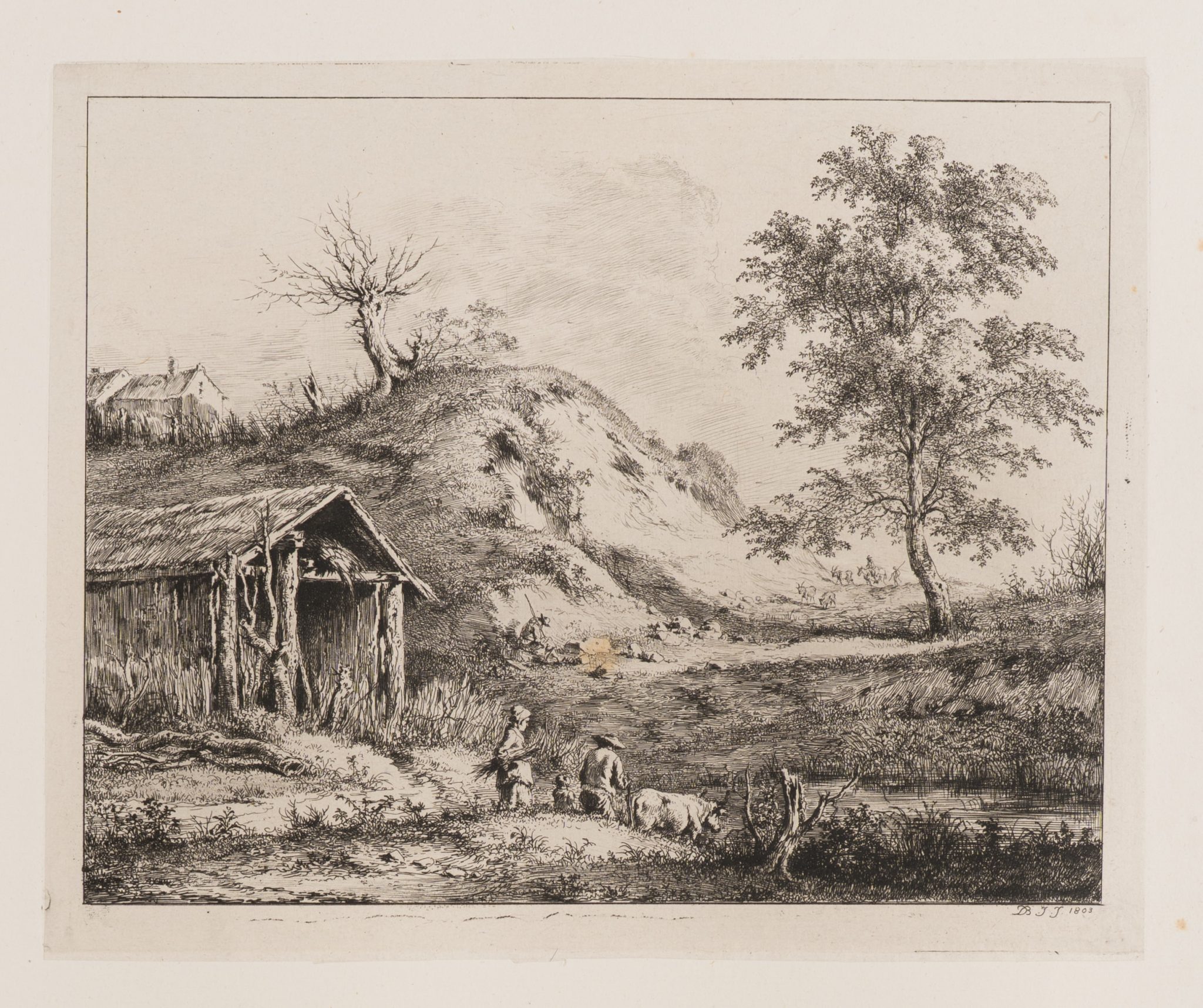 Ländliche Szene mit Hütte