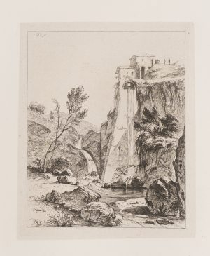 Wasserfall an steiler Felskante