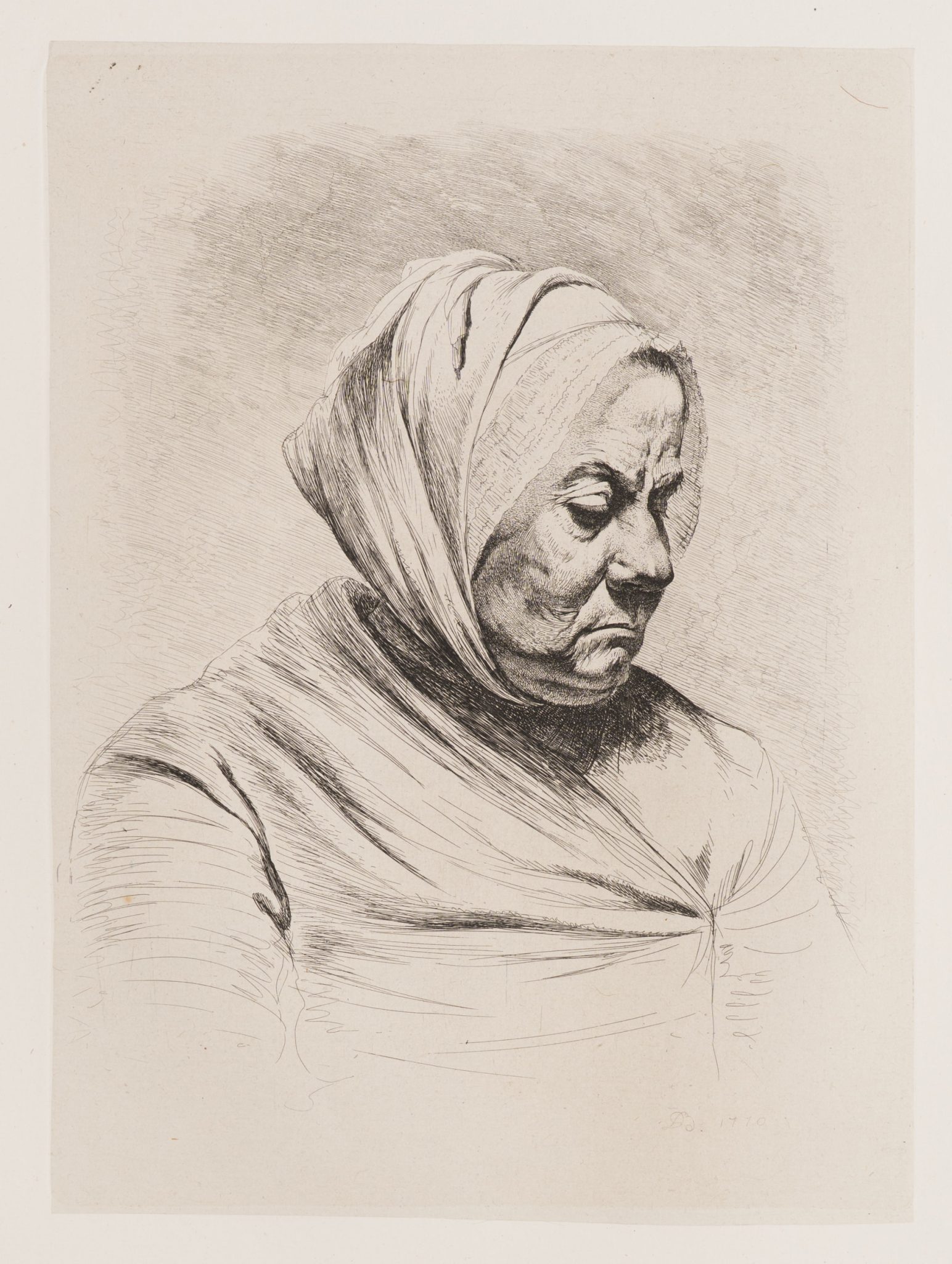 Alte Frau mit Kopftuch