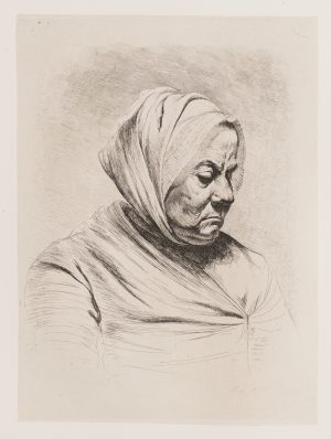 Alte Frau mit Kopftuch
