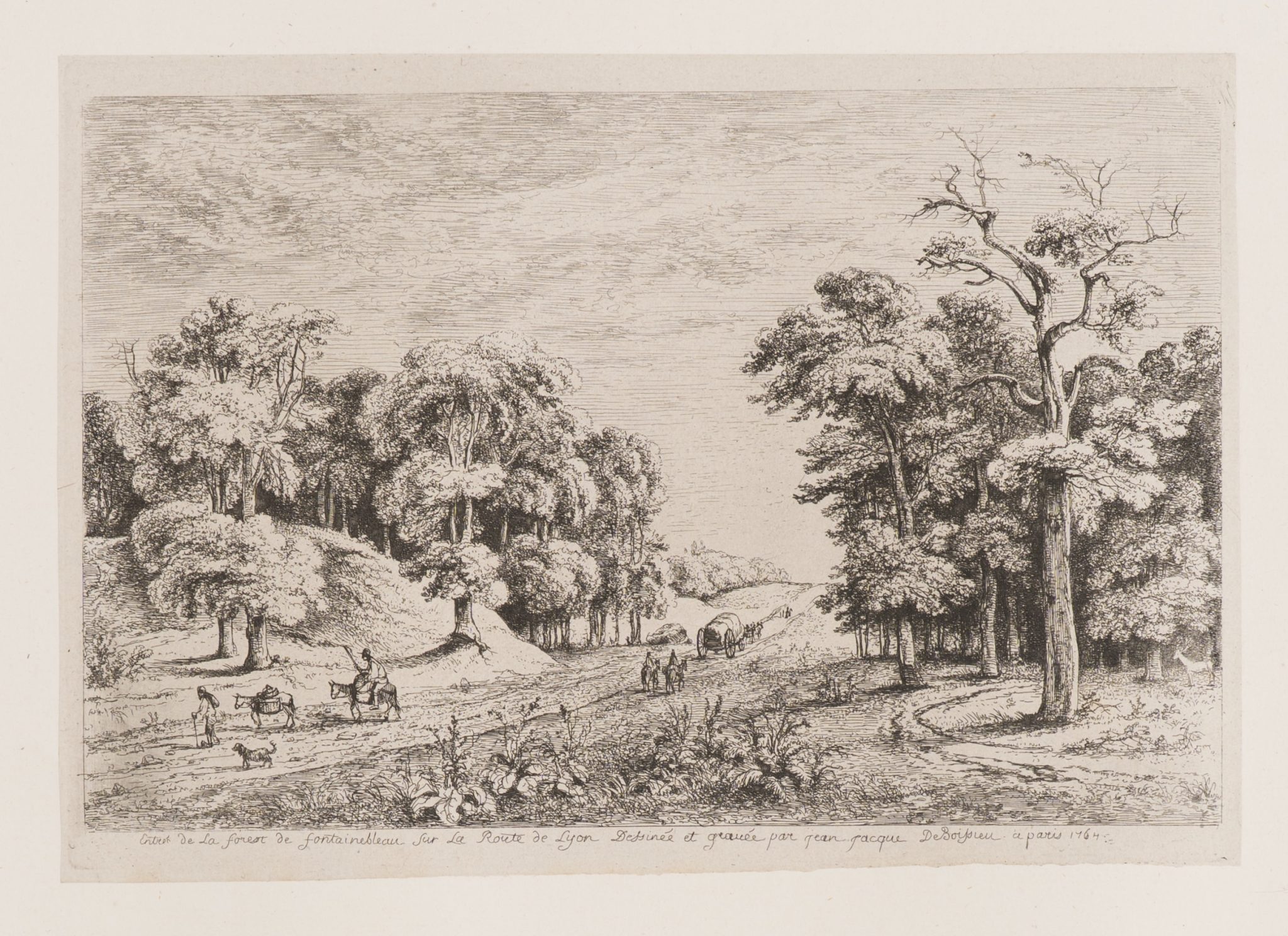 Straße nach Lyon am Wald von Fontainebleau