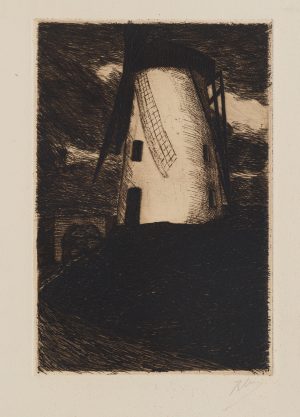 Windmühle auf Anhöhe