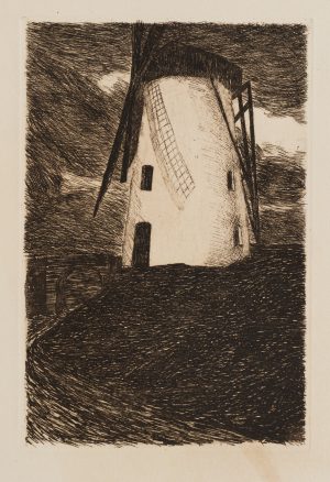 Windmühle auf Anhöhe