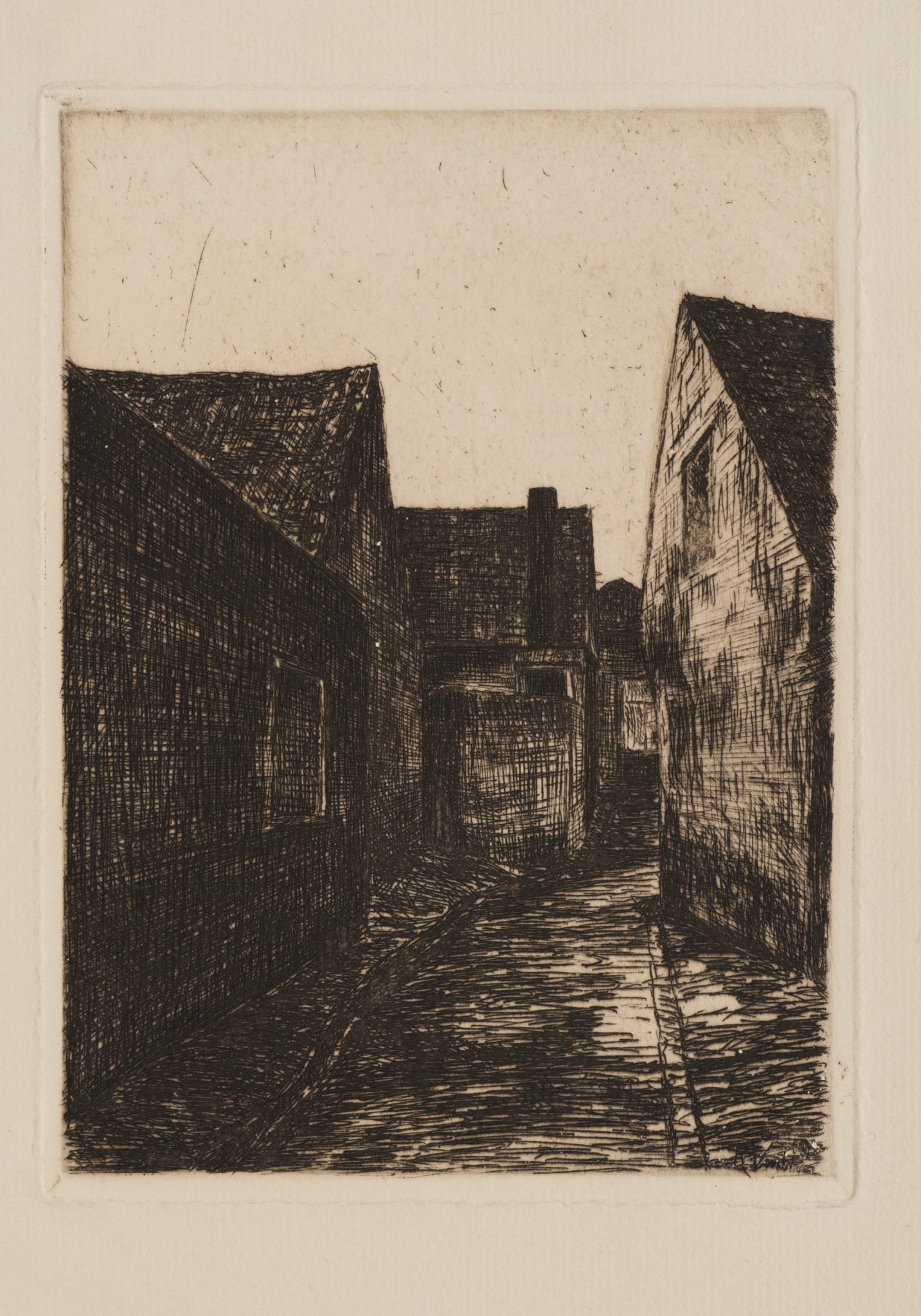 Schmale Gasse zwischen Häusern