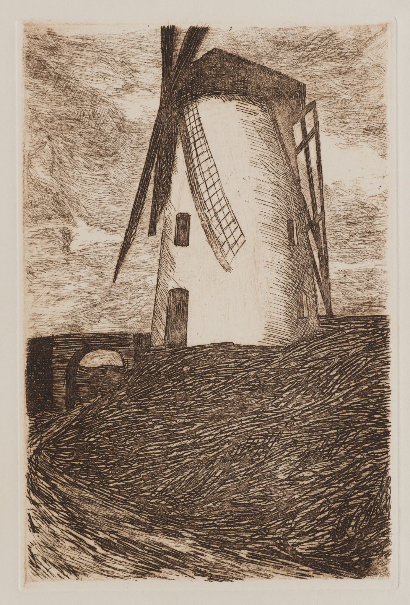 Windmühle auf Anhöhe