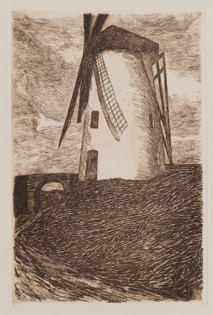 Windmühle auf Anhöhe