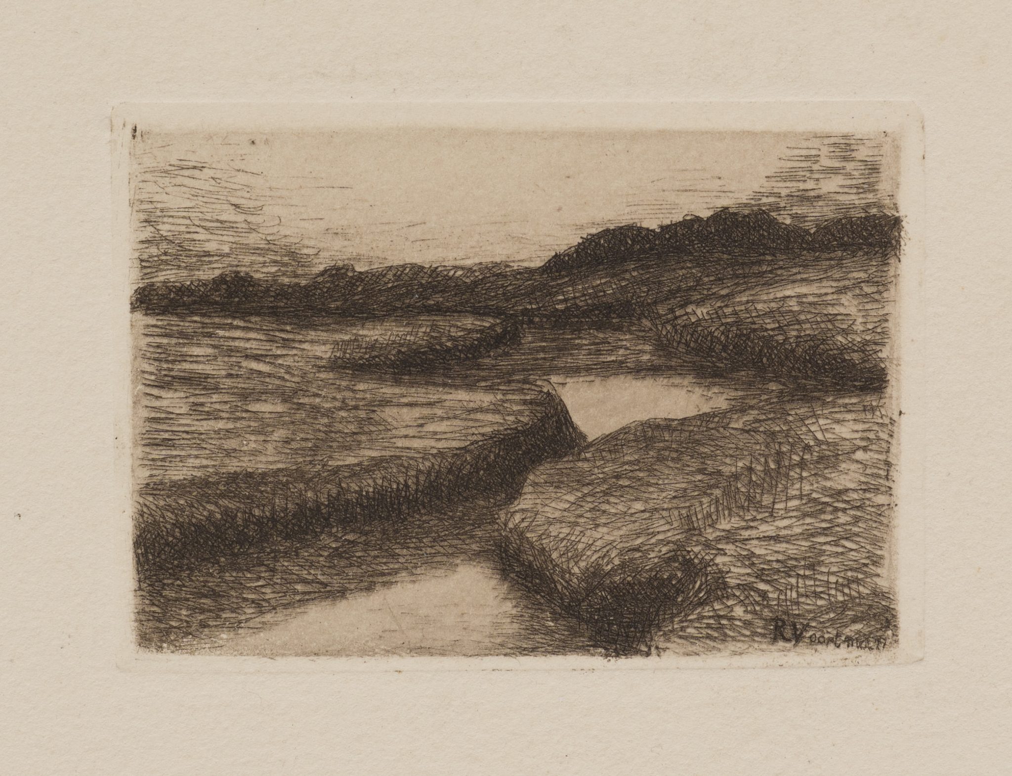 Landschaft mit Wasserlauf