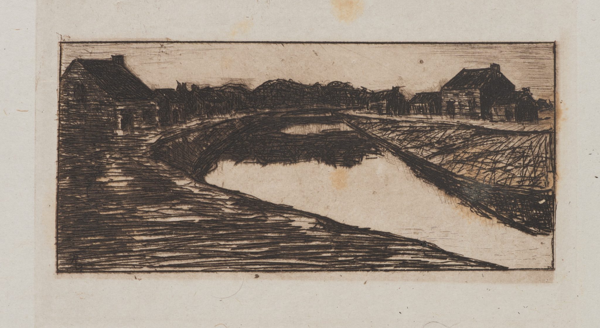 Kanal mit Wehr