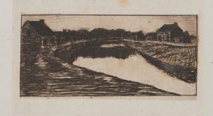 Kanal mit Wehr