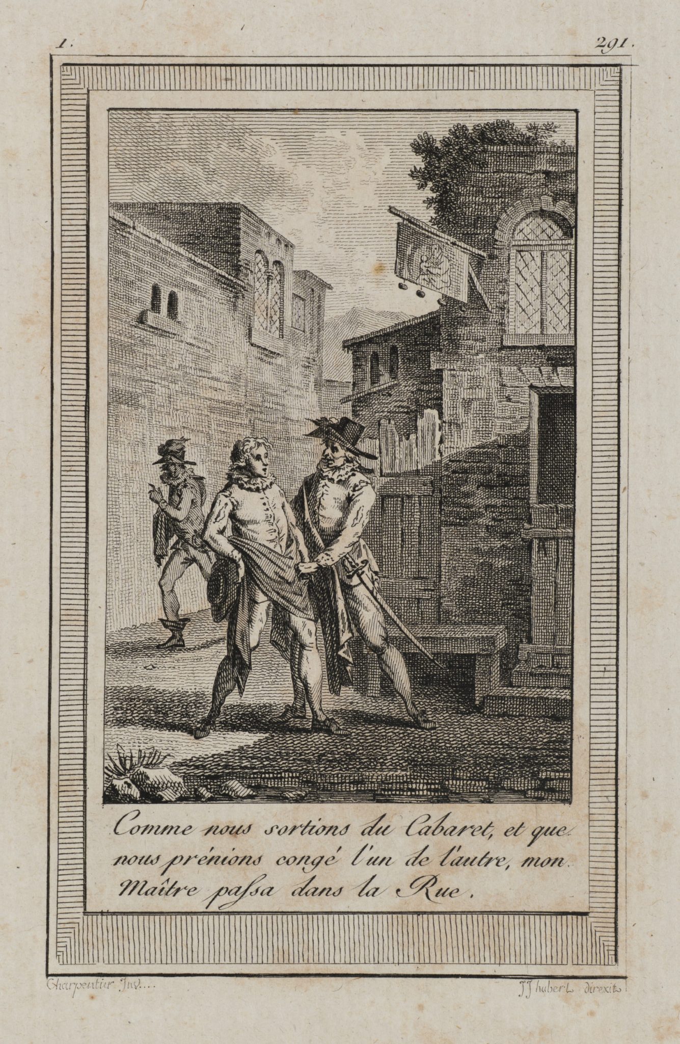 Trunkener in einer Gasse