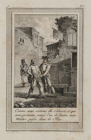 Trunkener in einer Gasse