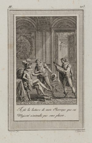Vorleseszene im Interieur