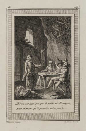 Dramatische Szene an einem Tisch