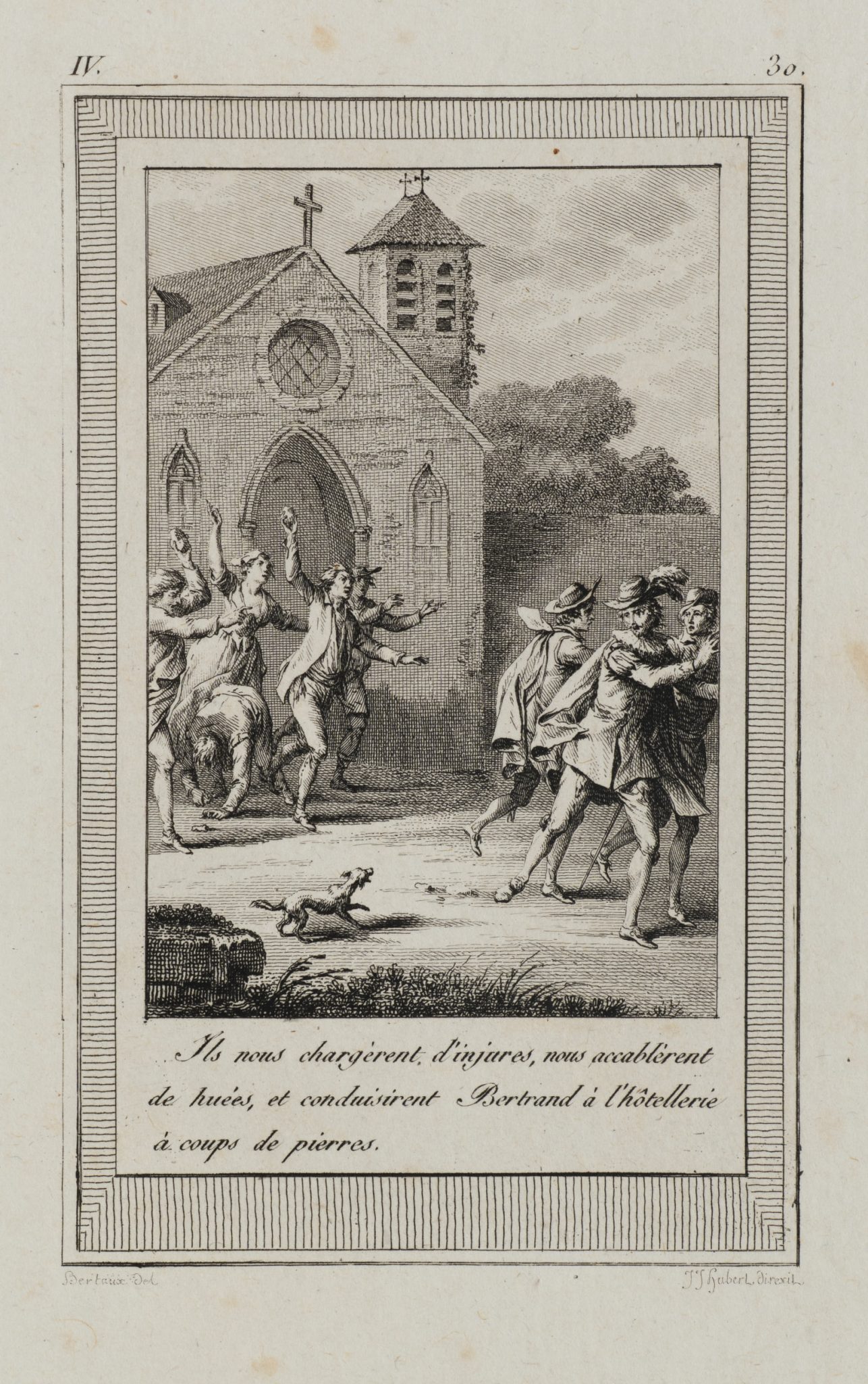 Tumult vor einer Kirche