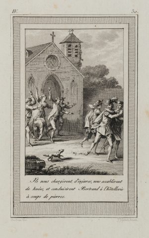 Tumult vor einer Kirche