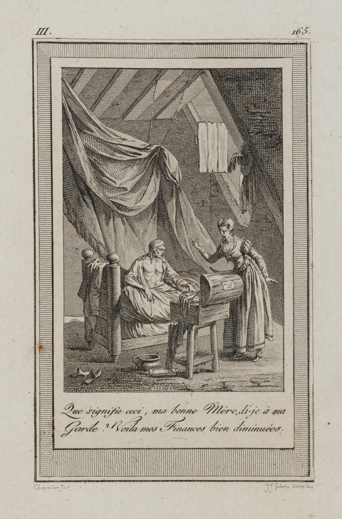 Ärmliche Dachkammer