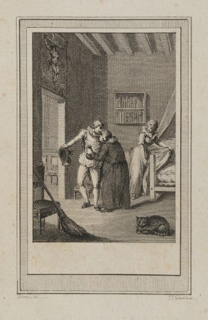 Genreszene im Schlafraum