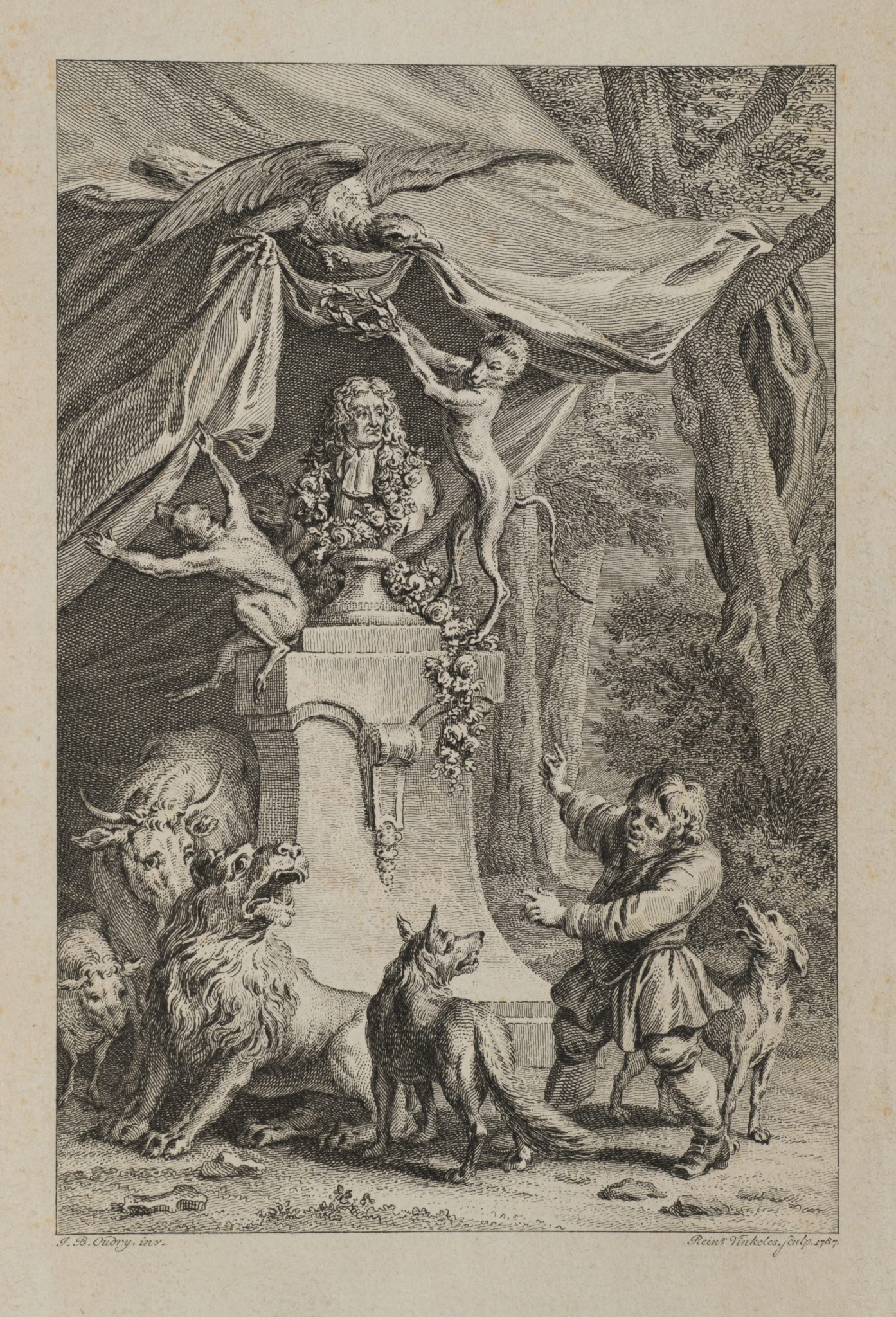 Büste Jean de La Fontaine, Titelblatt