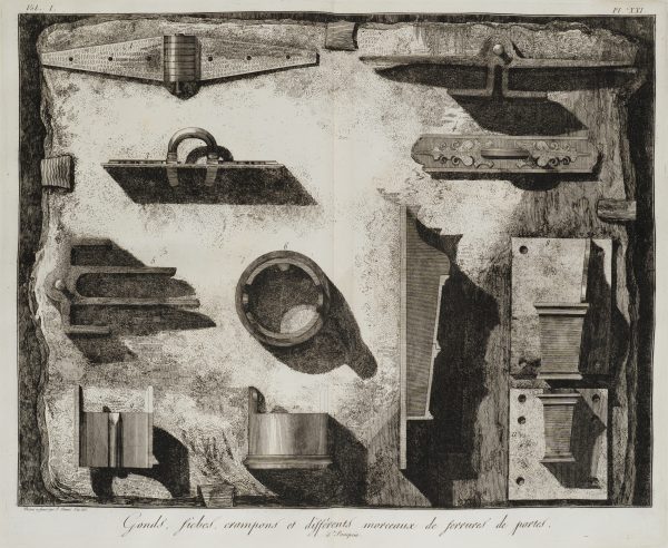 Aus der Sammlung „Kabinett der Radierung": Türbeschläge aus Pompeji